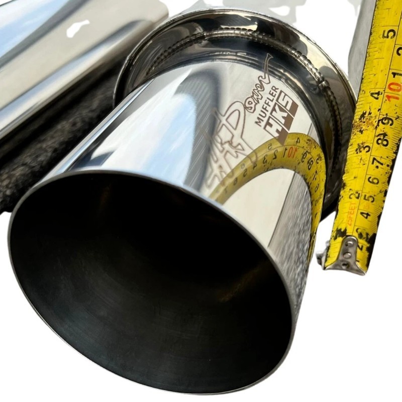 [Free Ship] HKS HI-POWER EXHAUST MUFFLER (OEM) Inlet 2.5'' Outlet 4'' Chrome