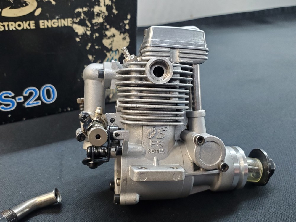 OS FS 20 FOUR STROKE, RC AIRPLANE ENGINE . LIGHTLY USED