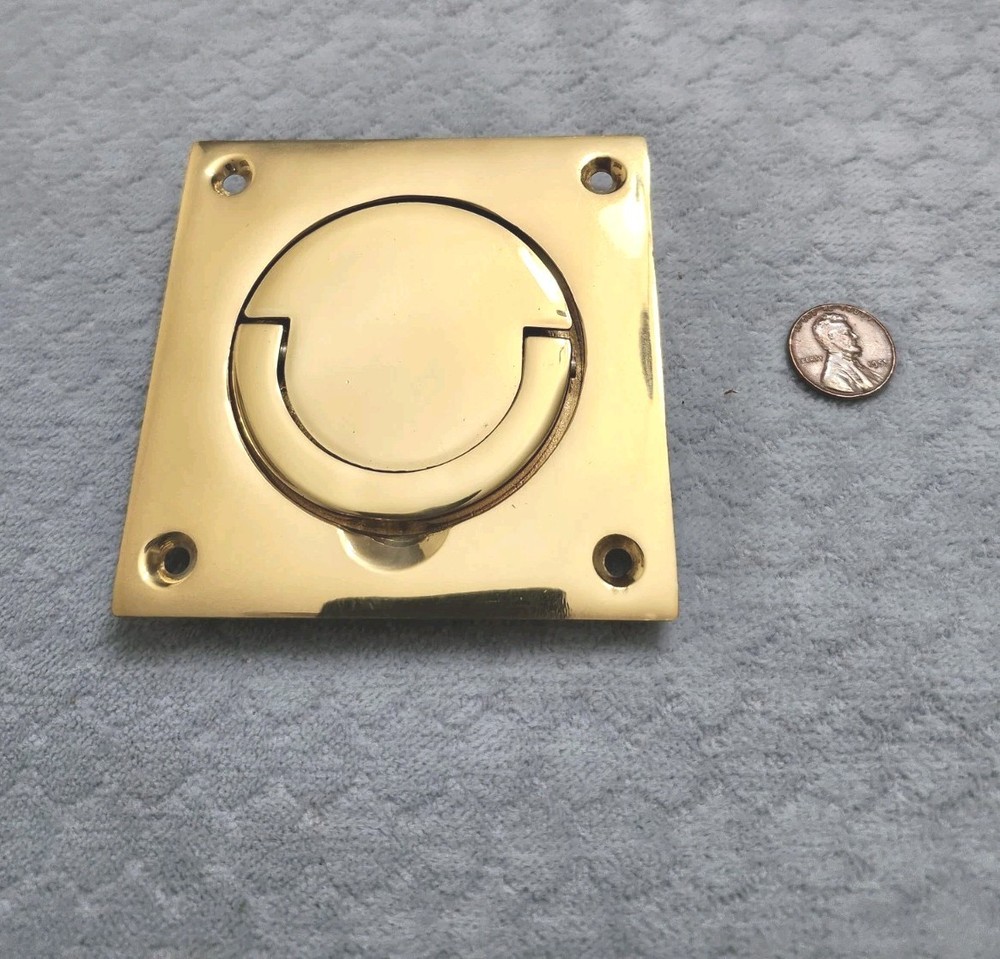 Flush Ring Pull Brass X Large New