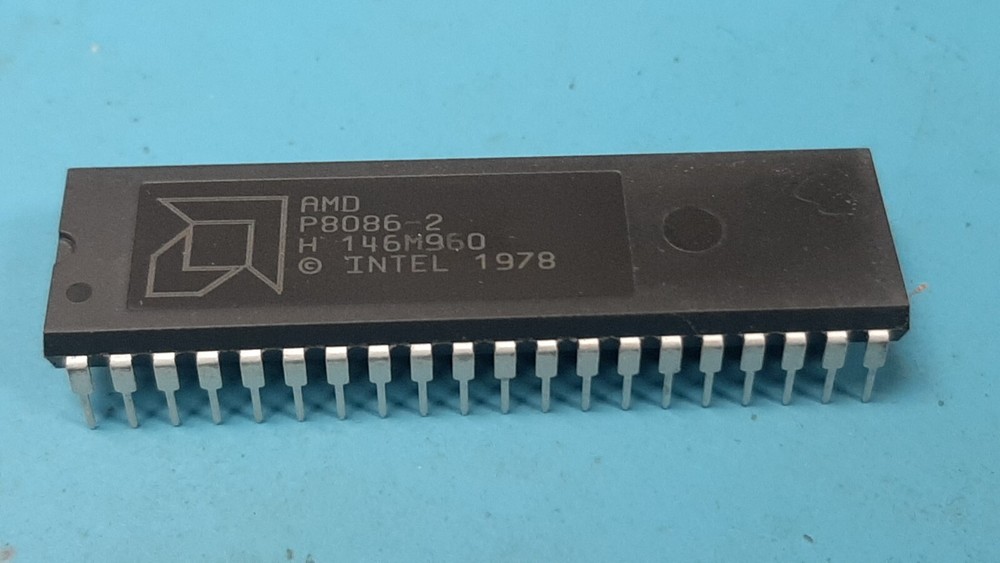 ( 2 PCS ) AMD P8086 MICROPROCESSOR 16-BIT 10 MHZ NMOS 40 PIN, NOS