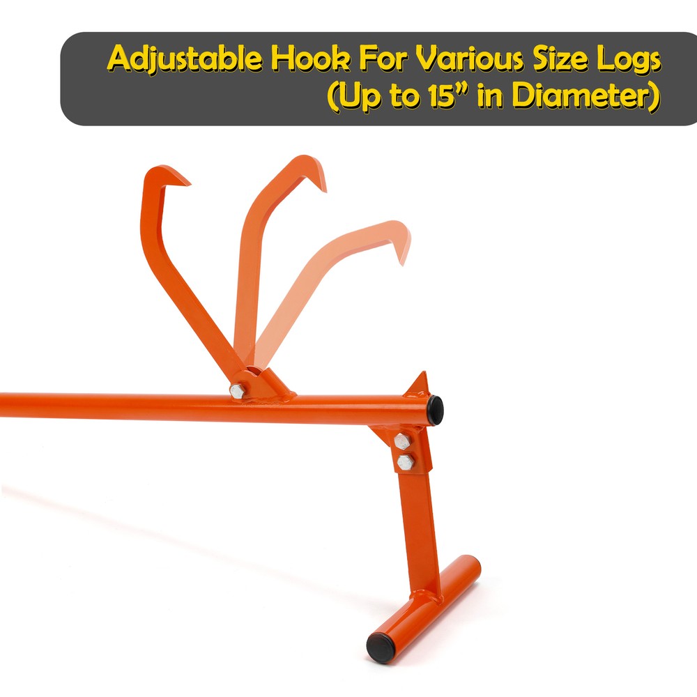 51" Steel Timberjack Timber Jack Tool Log Lifter Roller Log Cant Hook Puller