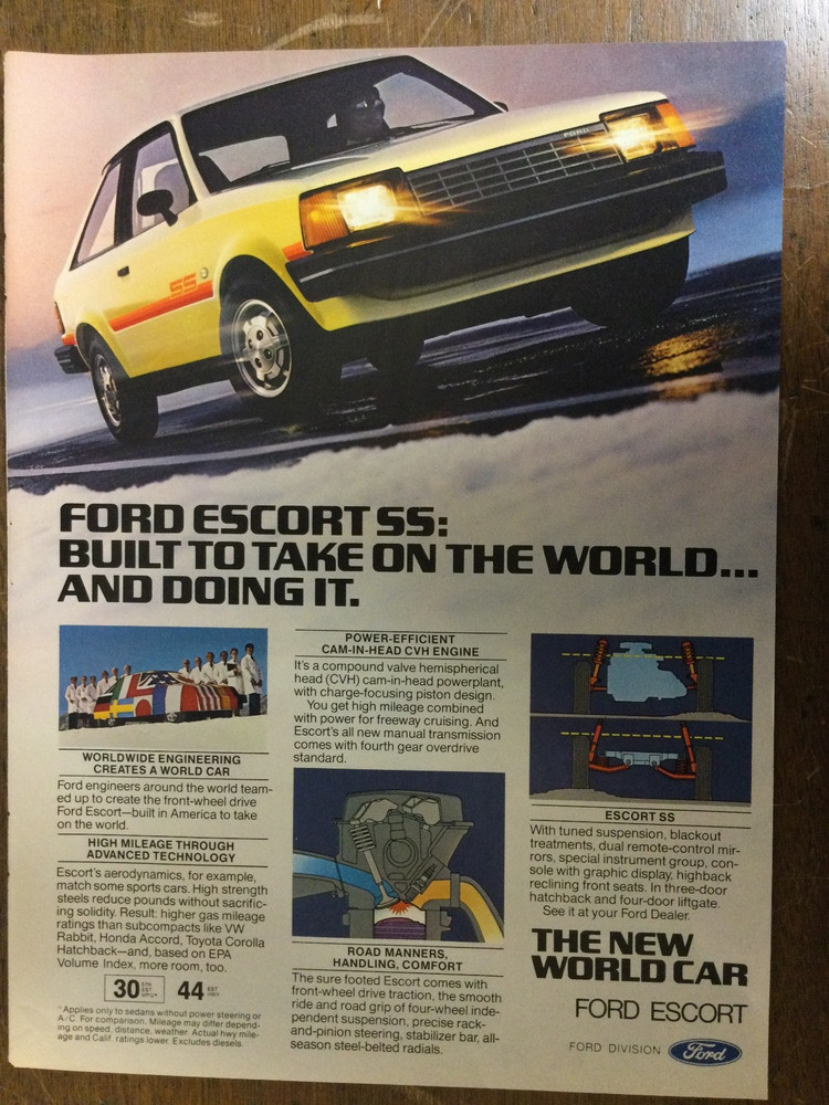 Misc 6313 Advertisement 1981 Ford Escort SS