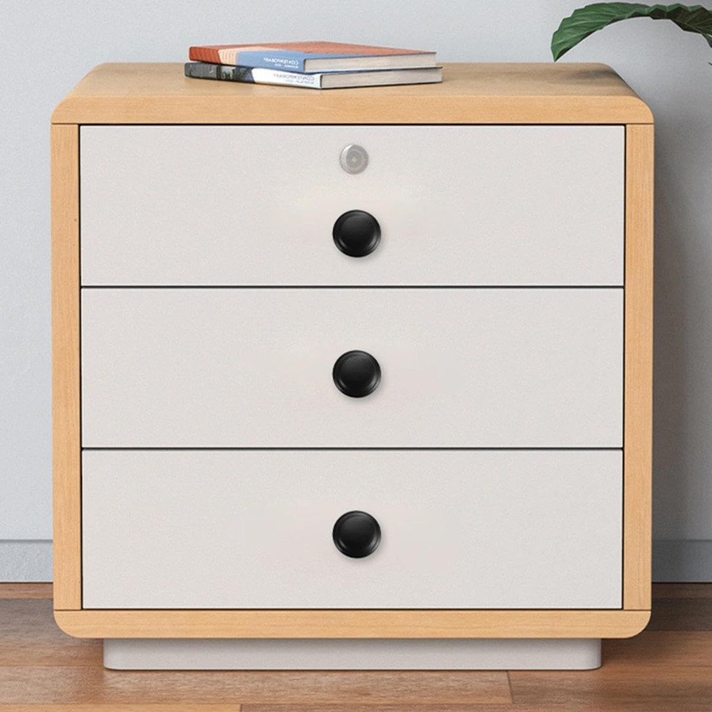New 30 Pack Matte Black Kitchen Cabinet Knobs Round Drawer Pulls Stainless Steel