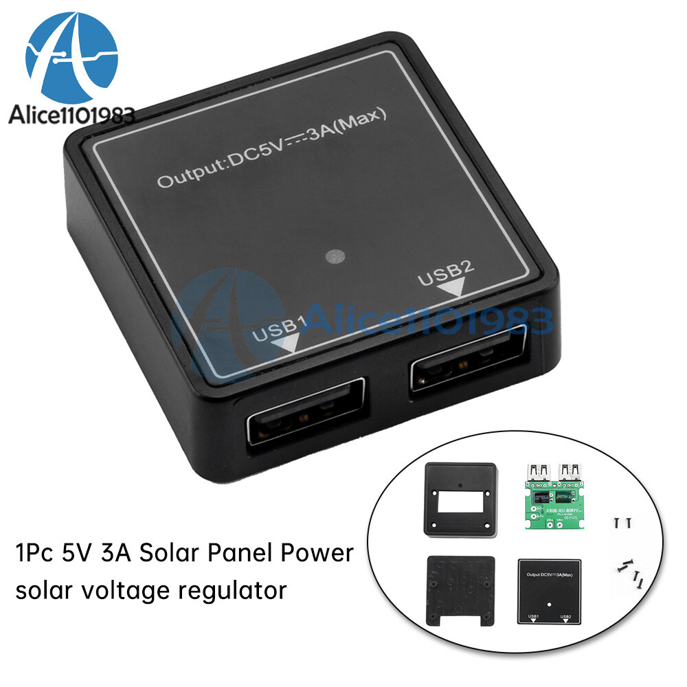 5V3A Dual USB Solar Panel Mobile Power Supply Smart Voltage Controller Regulator