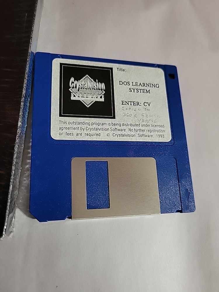 Rare CrystalVision Software DOS Learning System