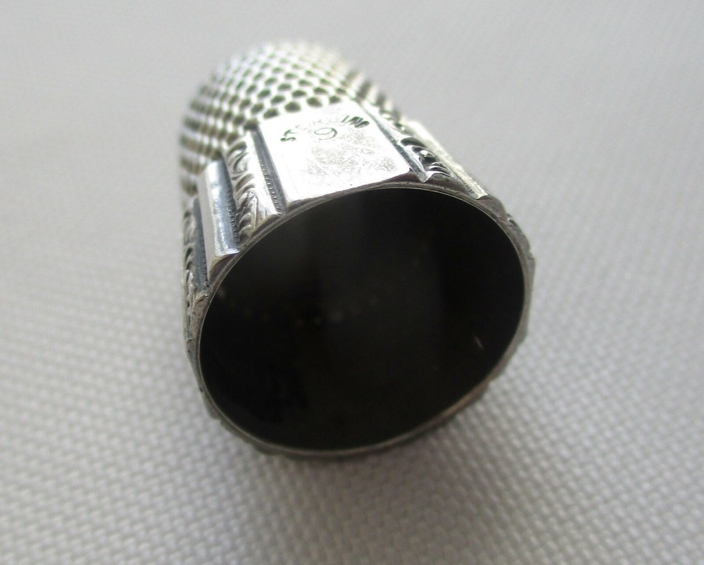 Vintage Simons Bros. Sterling Silver Thimble Size 9