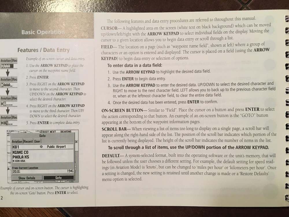 Garmin GPSMAP 196 Pilot's Guide