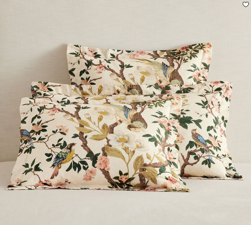 Pottery Barn Nola Songbird Duvet Cover Floral Bedding