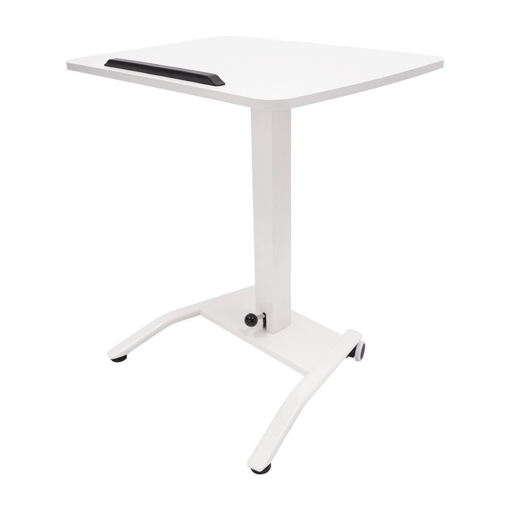 Adjustable 10??-30?? Rolling Podium Desk Standing Lifting Computer Desk White