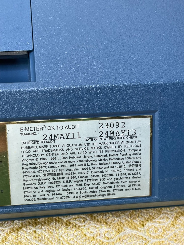 Mark Super VII Quantum E-Meter Kit w/ Case & Cans – Untested, As-Is