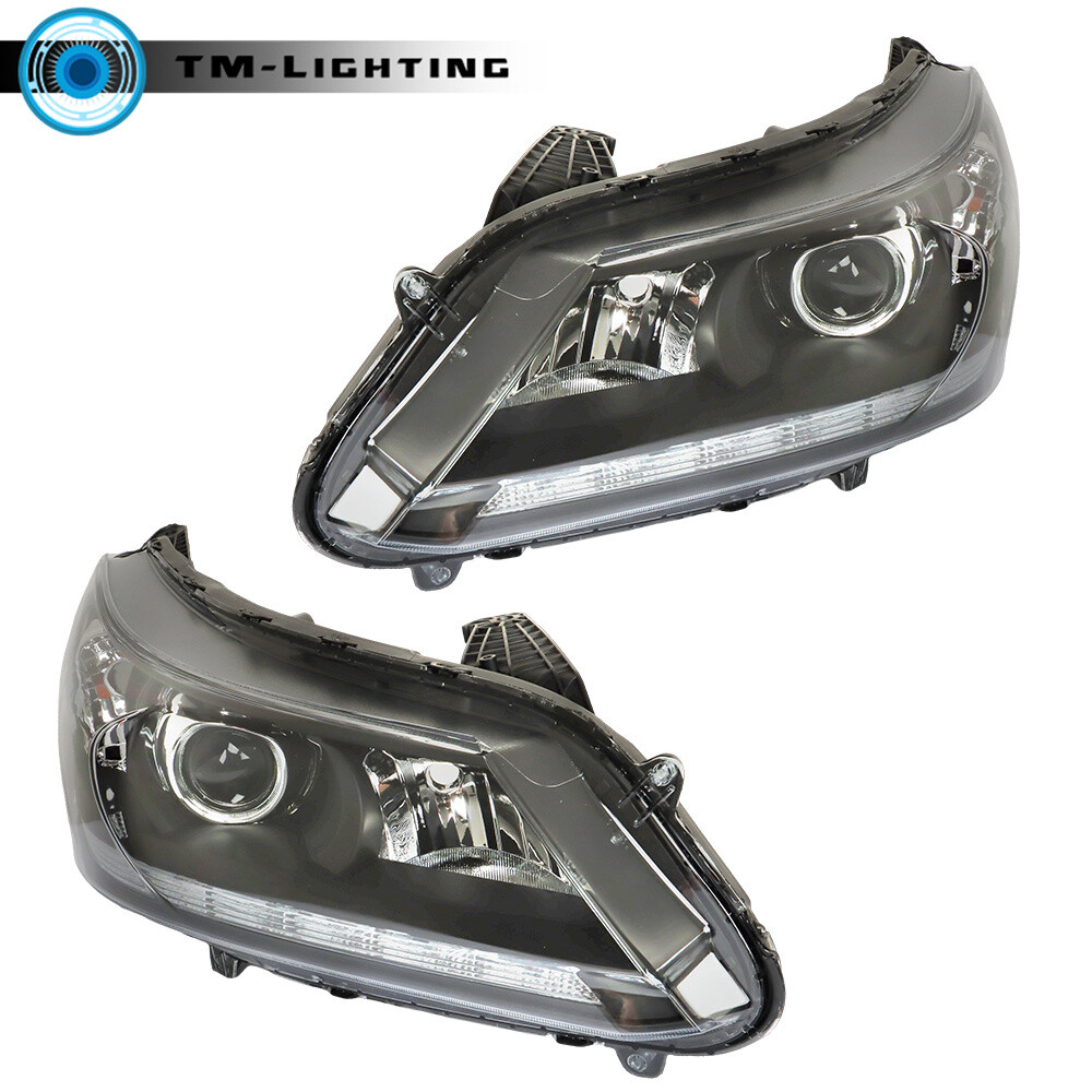 Halogen Headlights W/LED DRL For 2013-2015 Honda Accord Sedan Left&Right Side