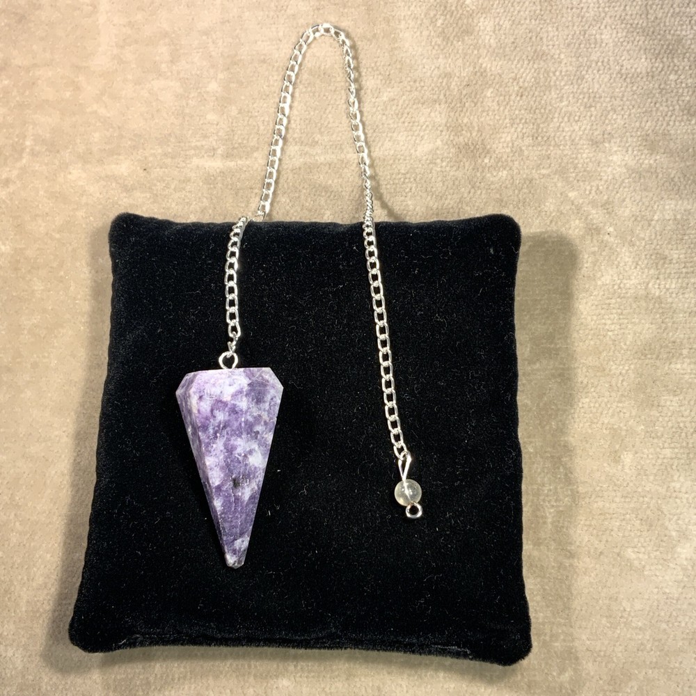 Lepidolite Gemstone Pendulum / Pendant #3