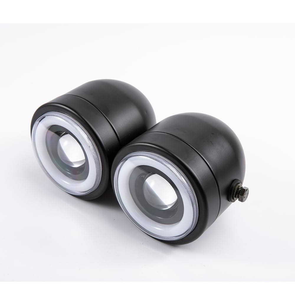 Motorcycle Headlight Assembly LED Double Front Head light with Mounting Brack...
