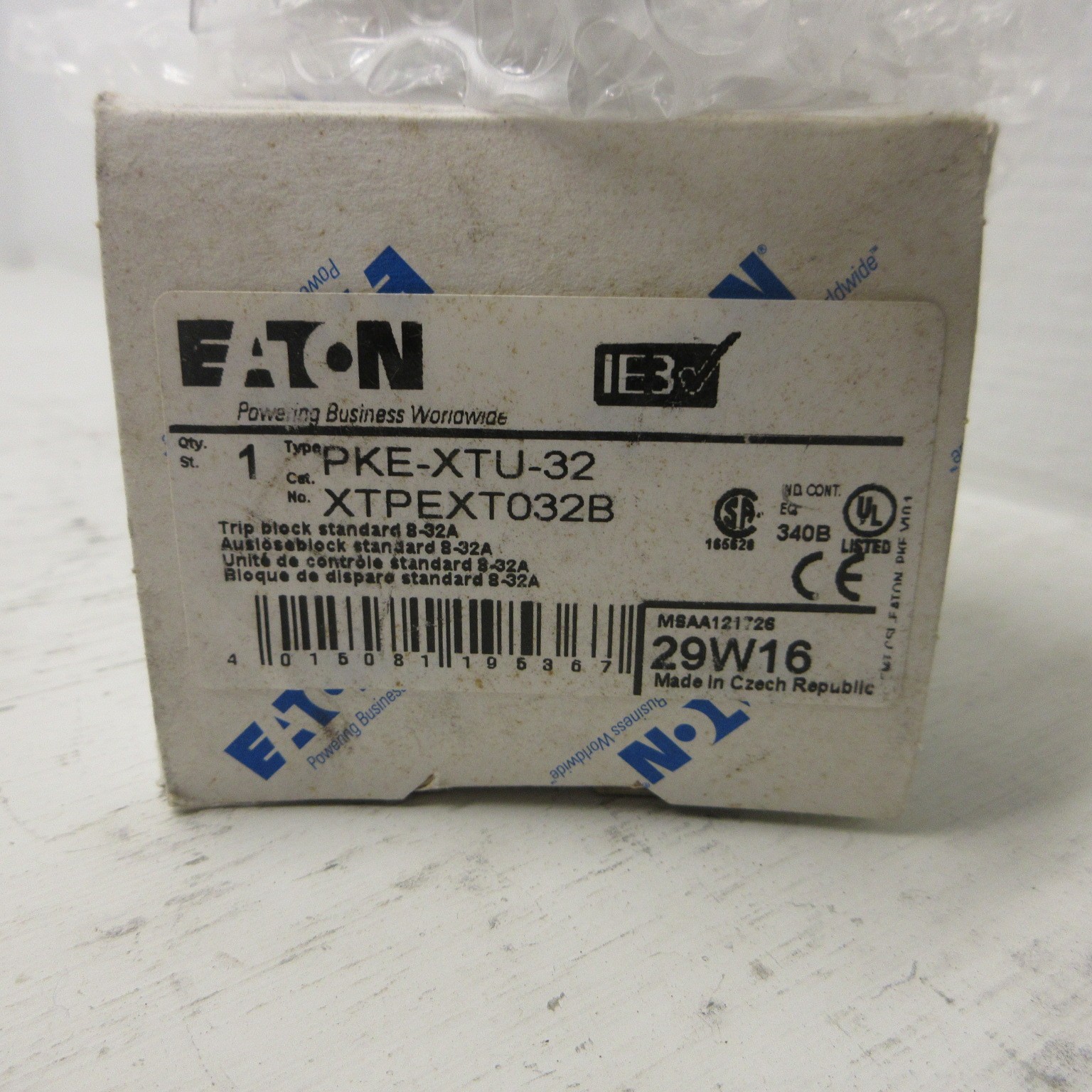 NEW Eaton PKE-XTU-32 Trip Block XTPEXT032B Standard 8-32 Amp 690VAC PKEXTU32 NIB