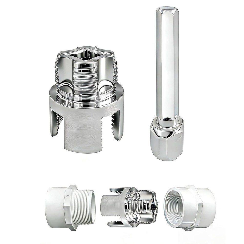 1 Inch PVC Pipe Threader Kit–Internal & External Threading Tool for Plastic Pipe