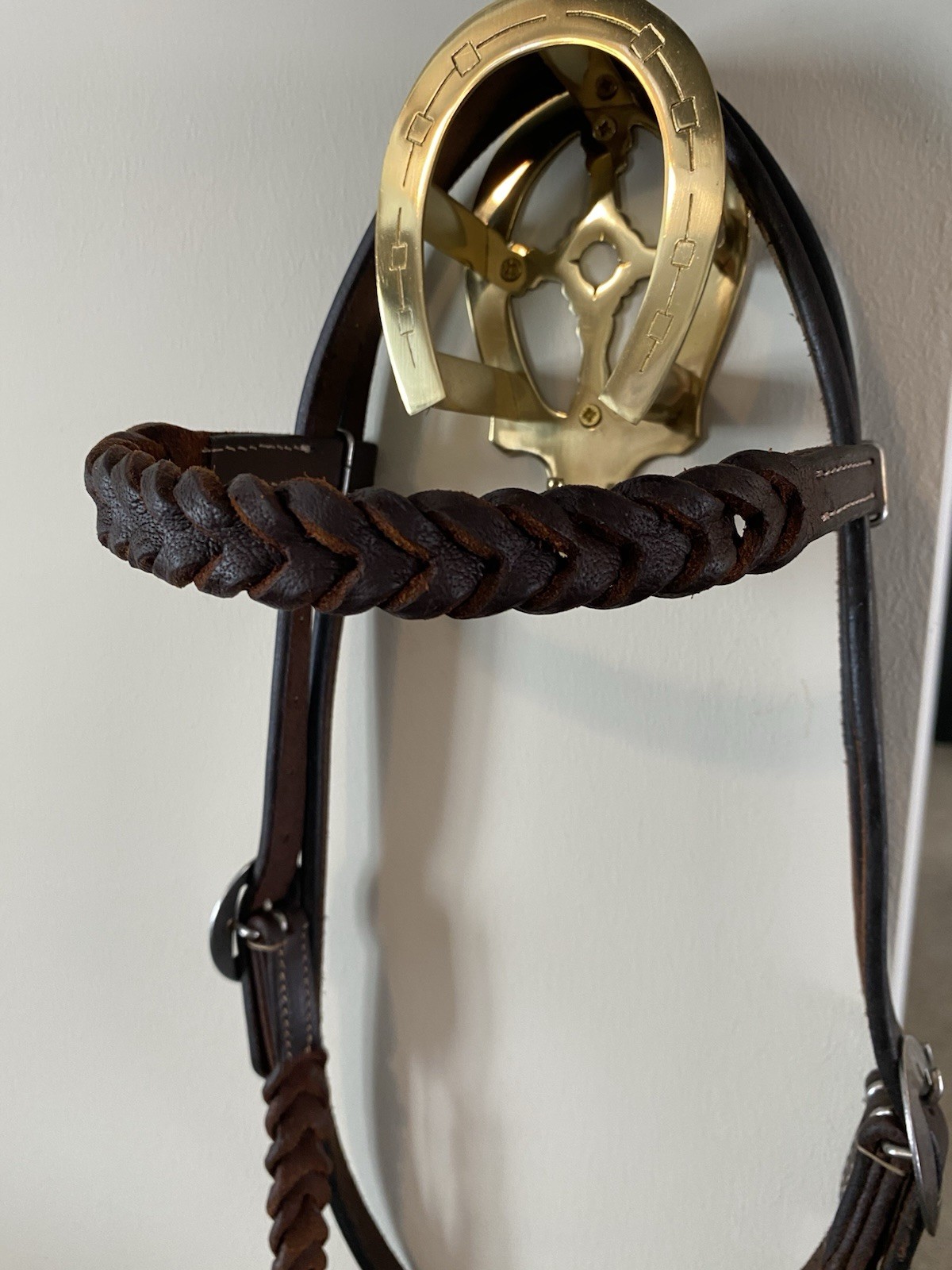 Braided Browband Headstall, Dark Oil