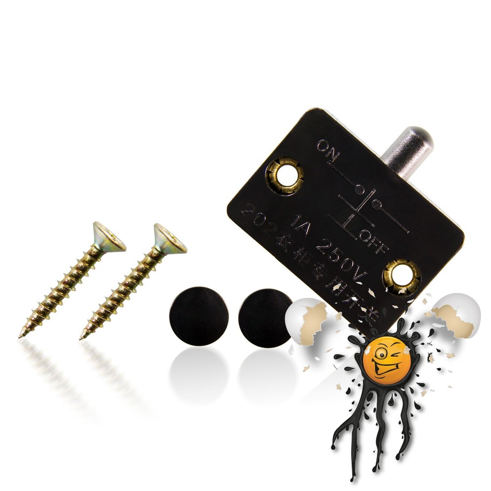 Cabinet door switch light switch opener black white door switch NC switch