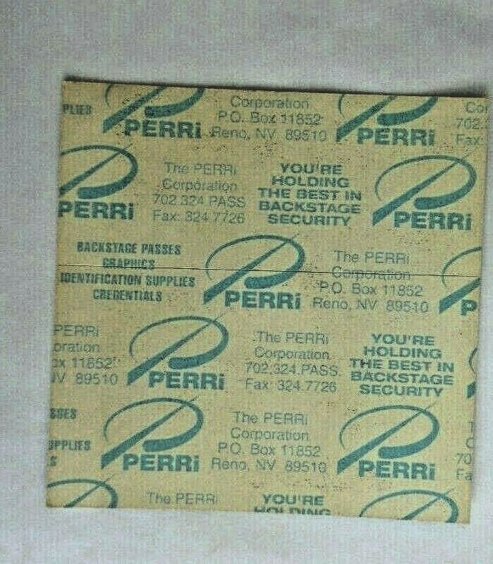Kiss Reunion Tour Alive World Wide 1996 /1997 Working Stagehand Pass
