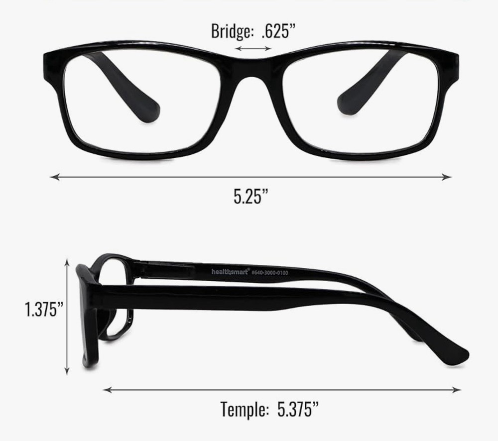 Health Smart Blue Light Blocking Reading Glasses 5 Pack 2.0 magnification Reader