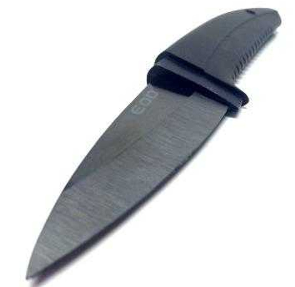 EOD Ceramic Fixed Blade Knife with Sheath, 3.5" Blade, Black, NOS
