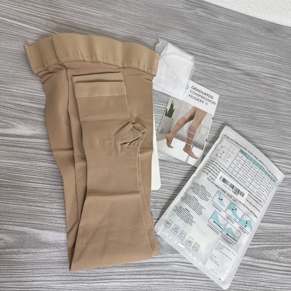 Lin Performance Graduated Compression Sz L Beige