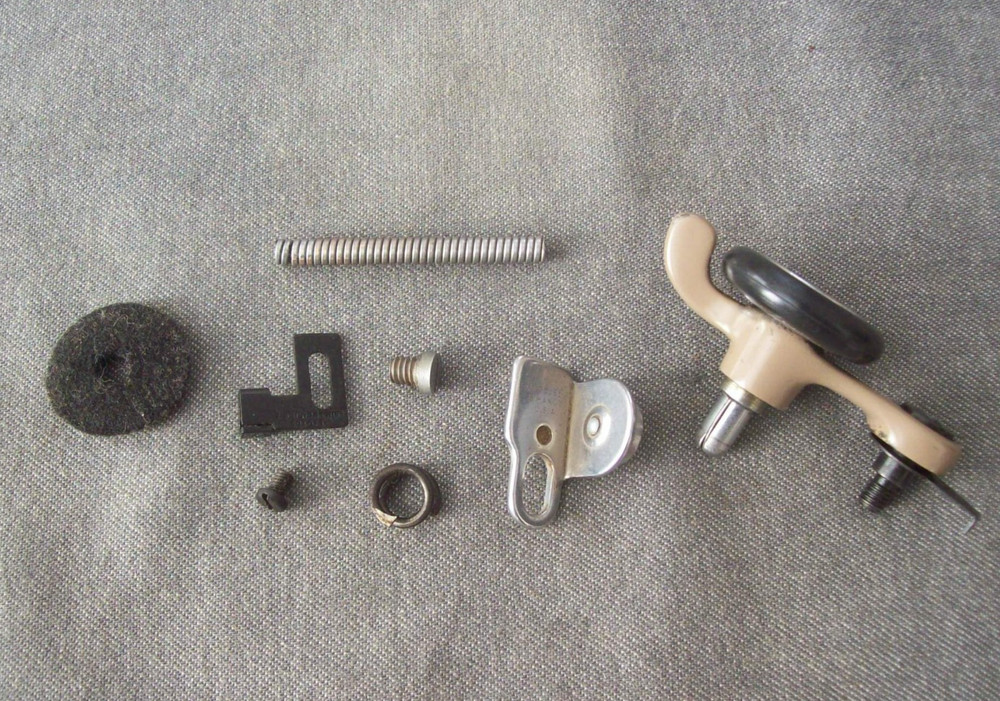 Singer 301A Sewing Machine Bobbin Winder, Thread Guide, Spool Pin, & Misc. Parts