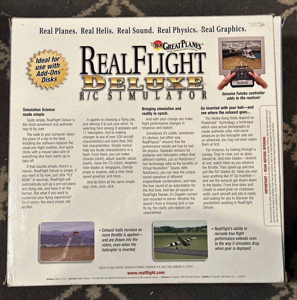 Great Planes | Real Flight Deluxe R/C Simulator (Windows 95/98)
