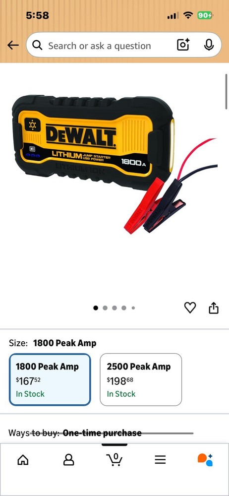 DEWALT 1800 Amp Jump Starter