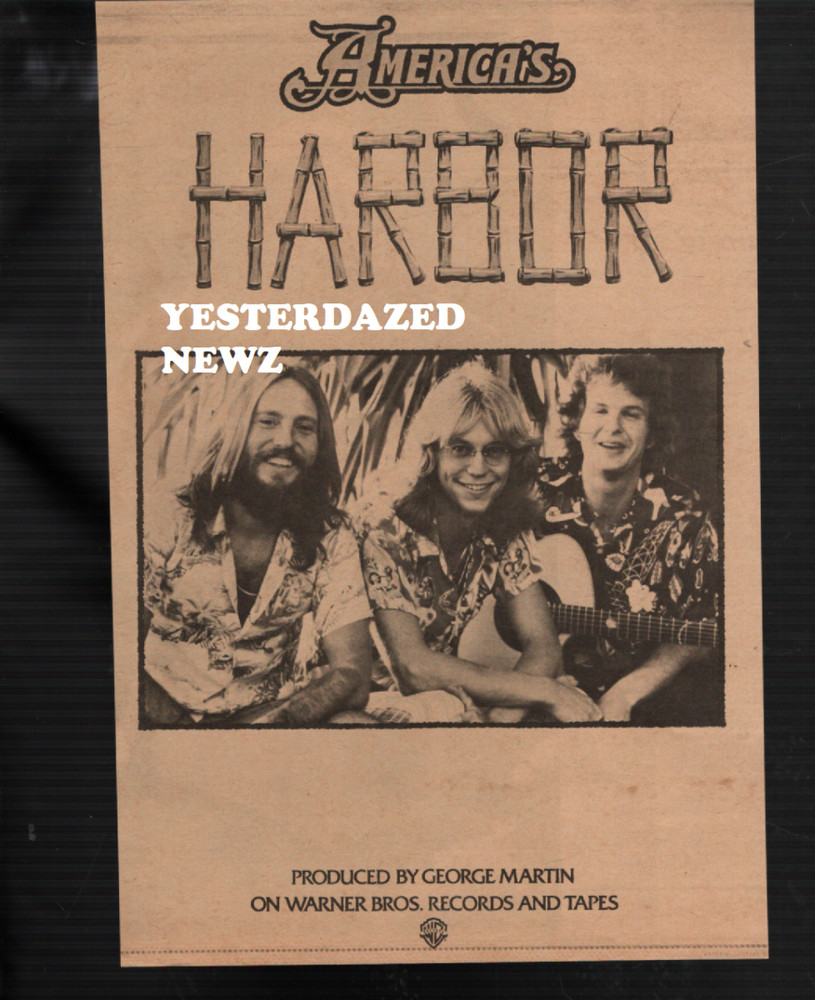 1977 Print Ad  for America "Harbor" LP