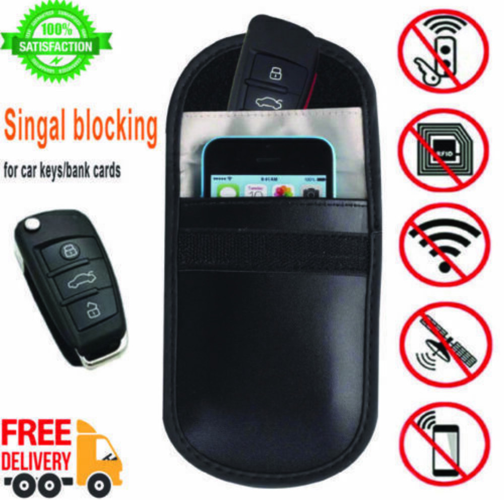 ✨2 Pack Car Key Signal Blocker Case Faraday Cage Pouch Keyless RFID Blocking Bag