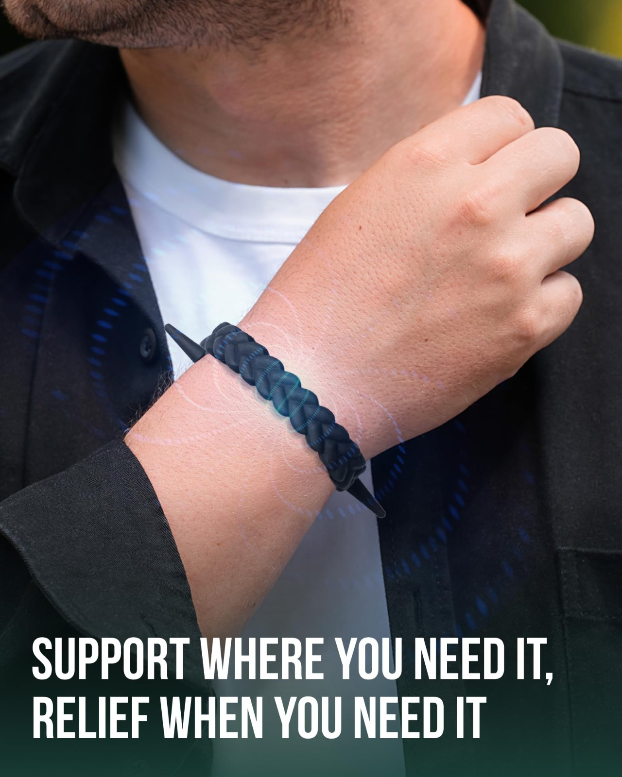 MagnetRX® Magnetic Sports Bracelet for Men Ultra Strength Magnetic for Unisex