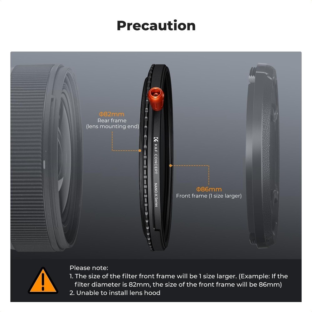 K&F CONCEPT 3 in1 Variable ND2-32 & Black Diffusion Mist Effect 1/4 & CPL Filter