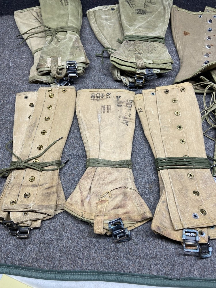 VTG WW2 Era US Army M1938 Field Leggings Gaiters Various Sizes AS IS