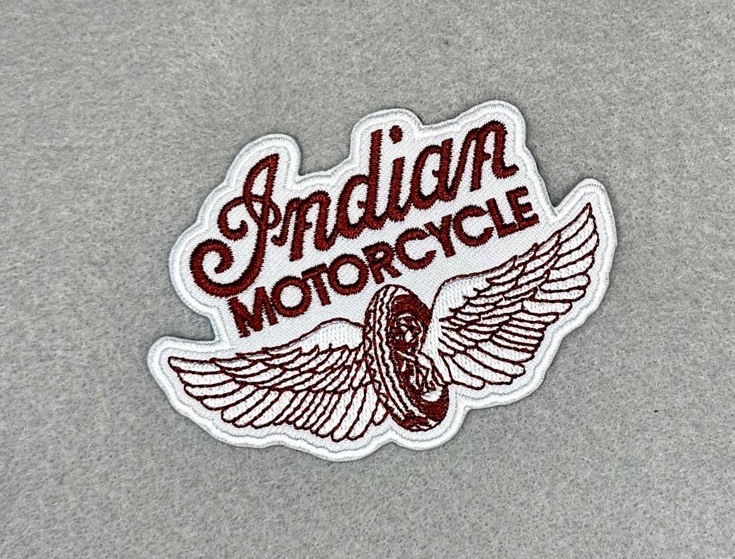 FABULOUS "INDIAN" MOTORCYCLE EMBROIDERED IRON-ON PATCH...VERY RARE!!!