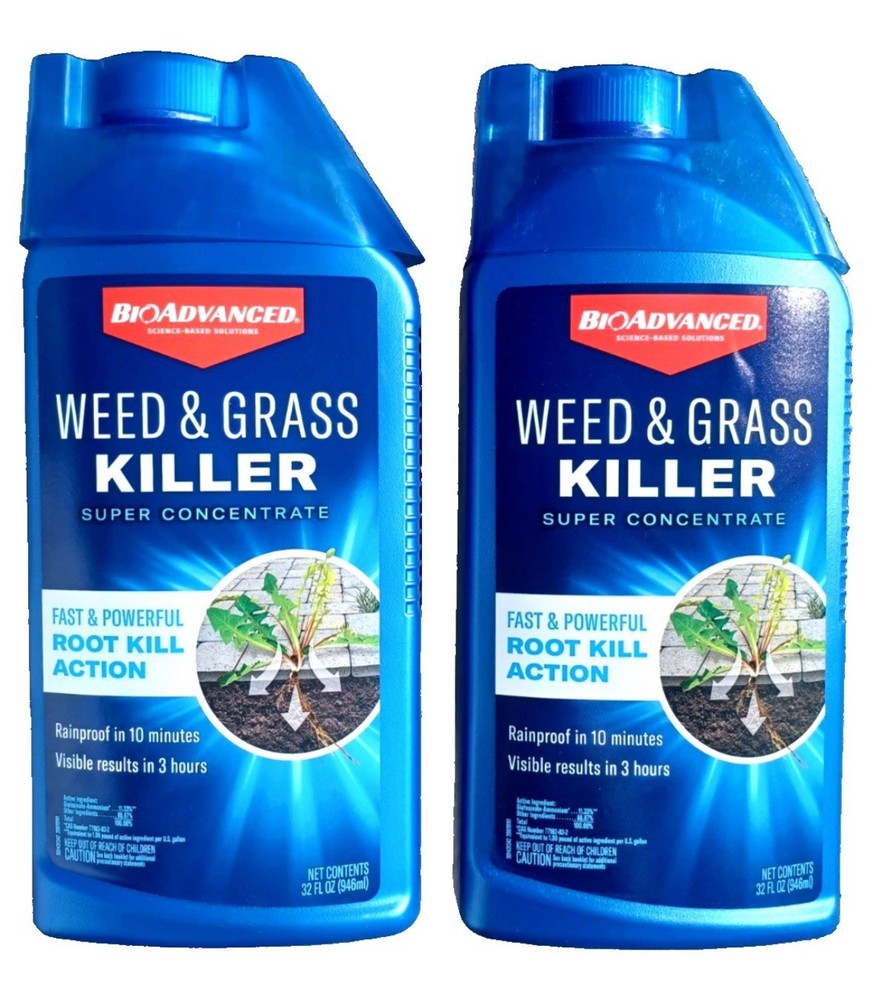 BioAdvanced Weed & Grass Killer Super Concentrate, 2 Bottle Bundle 32-Oz Each