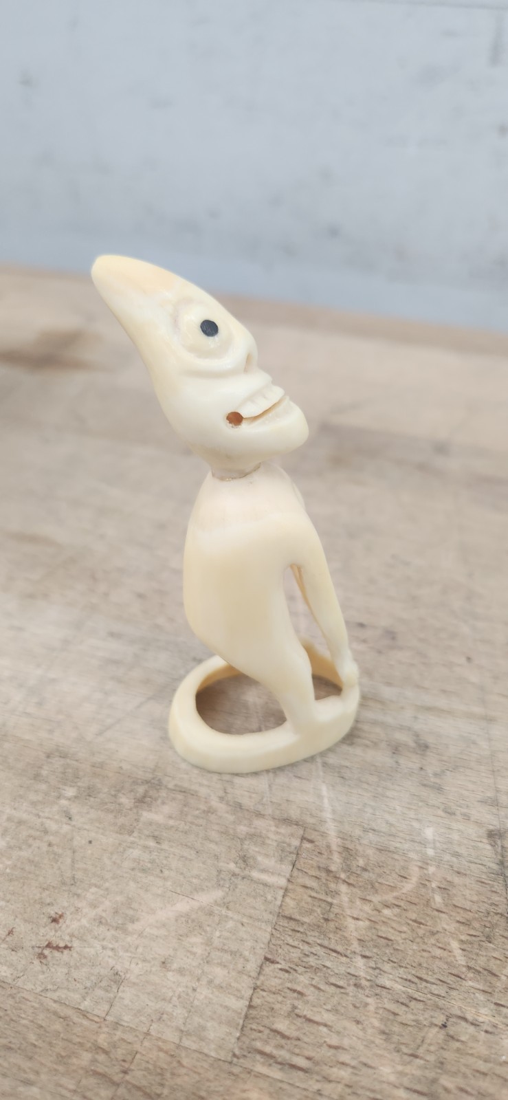 Vintage Greenlandic Inuit Tupilak 3.5" Figure Hand - Carved from Reindeer