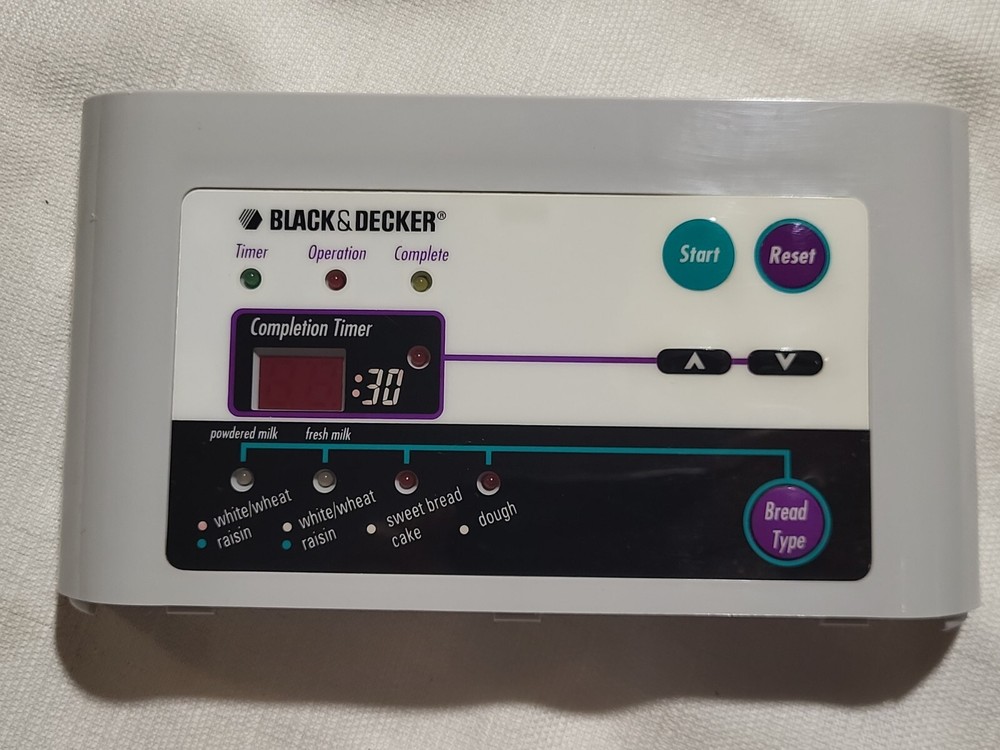Black and Decker Bread Maker Control Panel for Model B1500