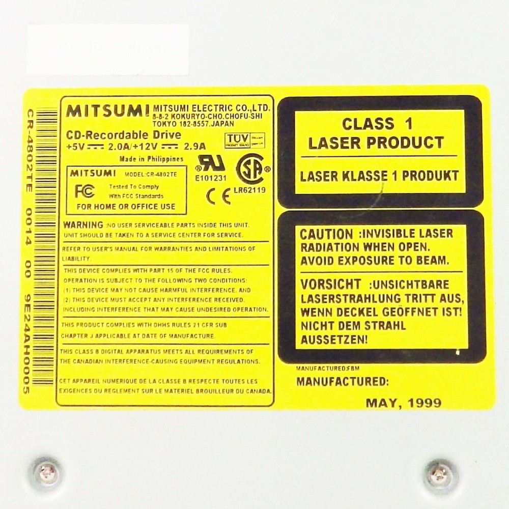 Mitsumi CD-Recordable Internal Disk Drive CR-4802TE