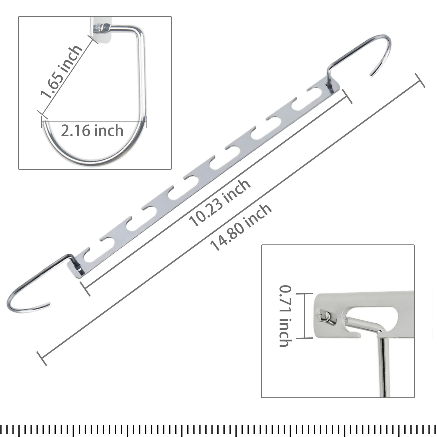 6 Pcs Metal Wonder Closet Hanger Organizer Hook Space Saving Clothes Rack NEW US