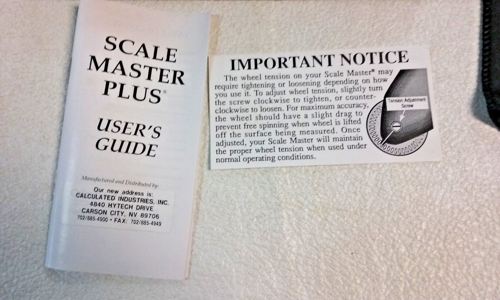 1994 Calculated Industries Scale Master Plus Digital Plan Measure w Manual & Box