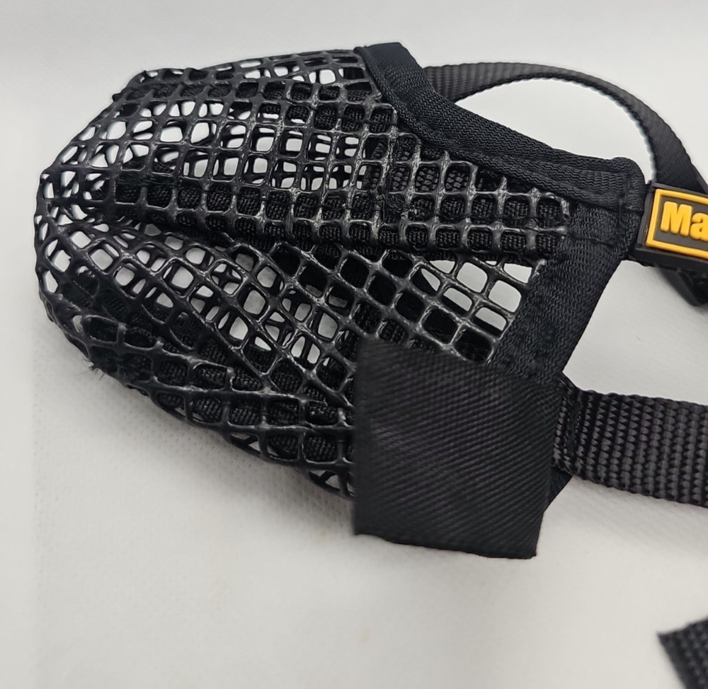 XS Dog Muzzle Mayerzon Breathable Mesh Black Adjustable