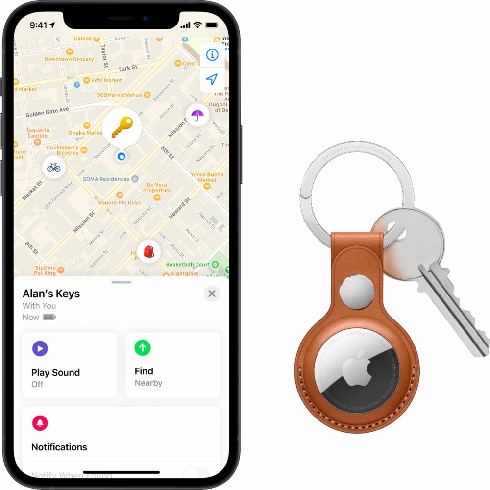 New Apple - AirTag 1-Pack, 2-Pack and 4-Pack