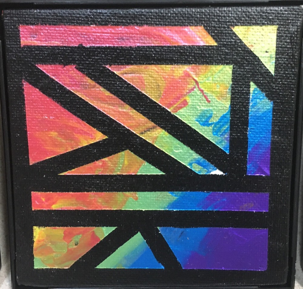 Handpainted rainbow art