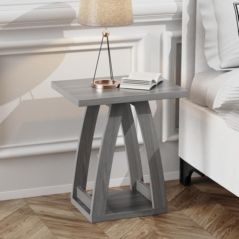 Charming Multifunctional End Table Storage Side Table Living Room Bedroom Use