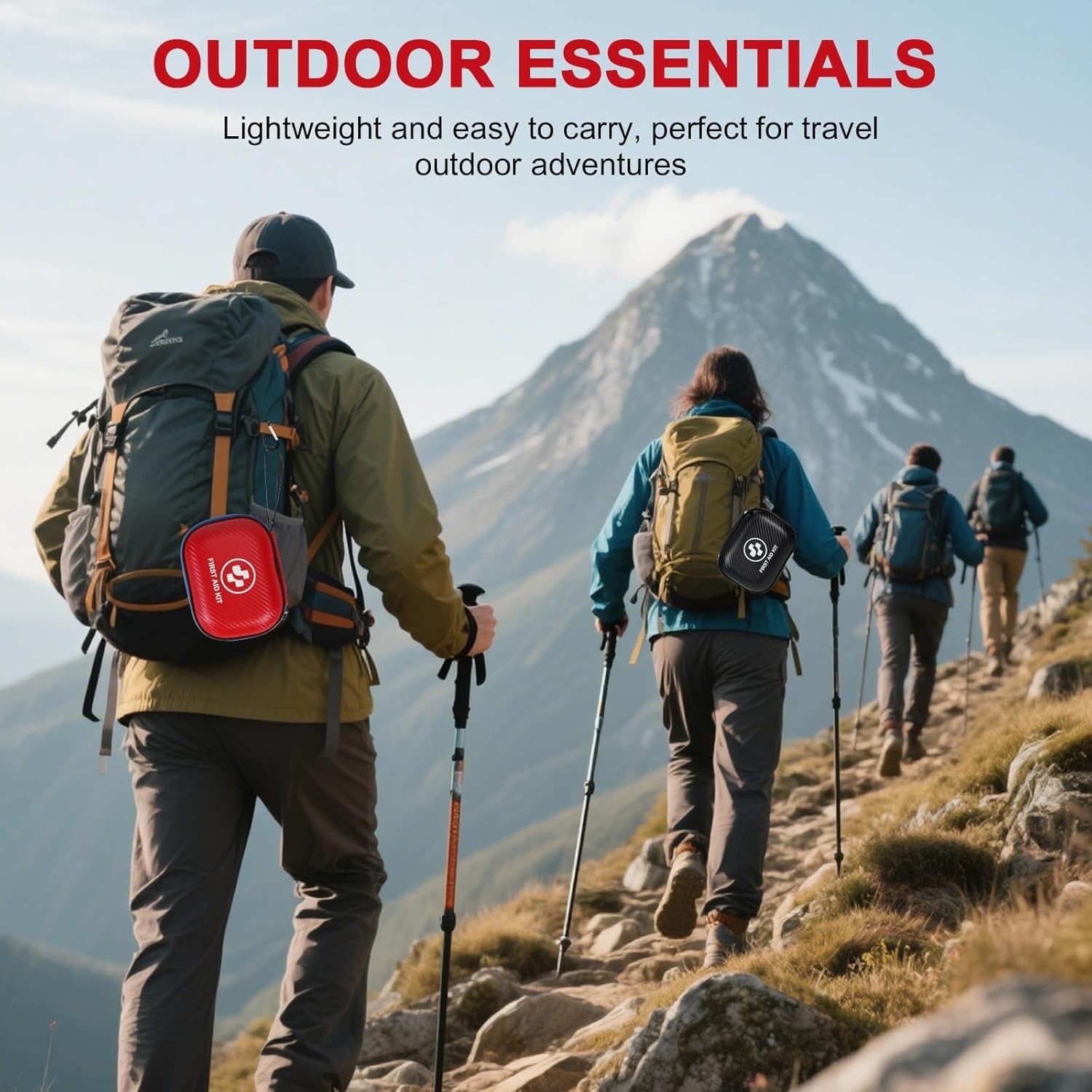 Small First Aid Kit - 185 Pieces Waterproof Emergency Kit for Home, Car, Office,