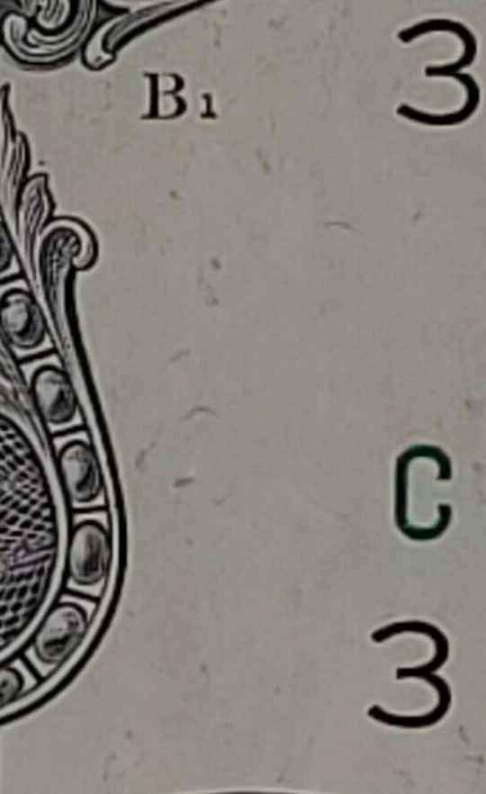 1976 $2 note alignment Shift over-inking error AU [almost uncirculated] folds