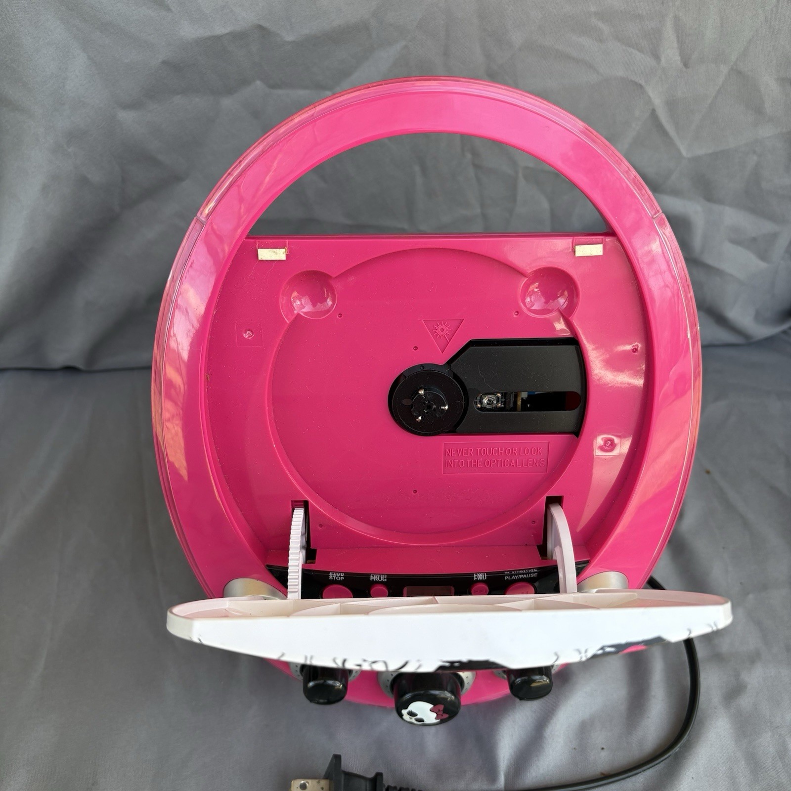 Monster High Disco party CD Player & Karaoke Machine "Flashing Lights" WORKING