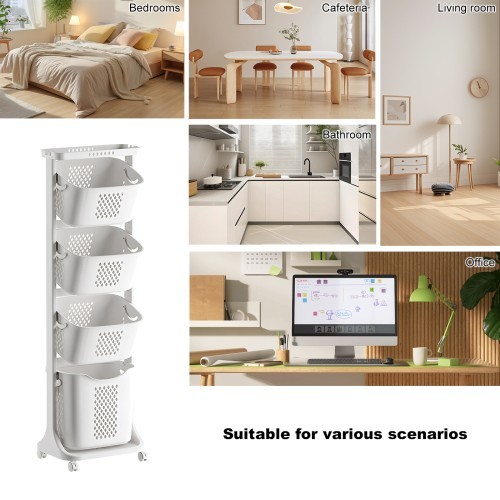 Storage rack The laundry storage box with wheels is detachable