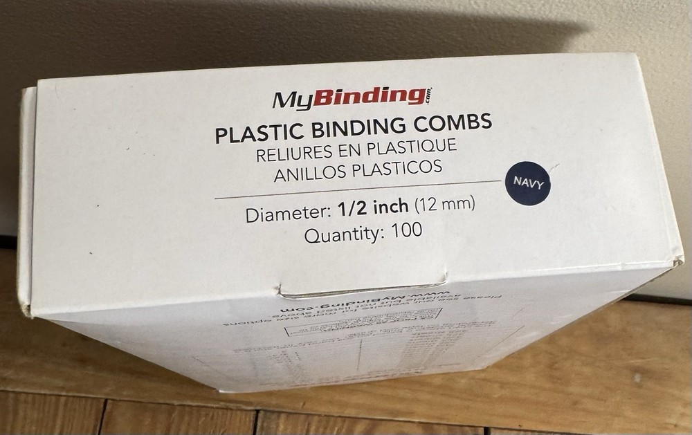 Large Lot Of Binding Material- Plastic Binding Combs, Covers Various Sizes