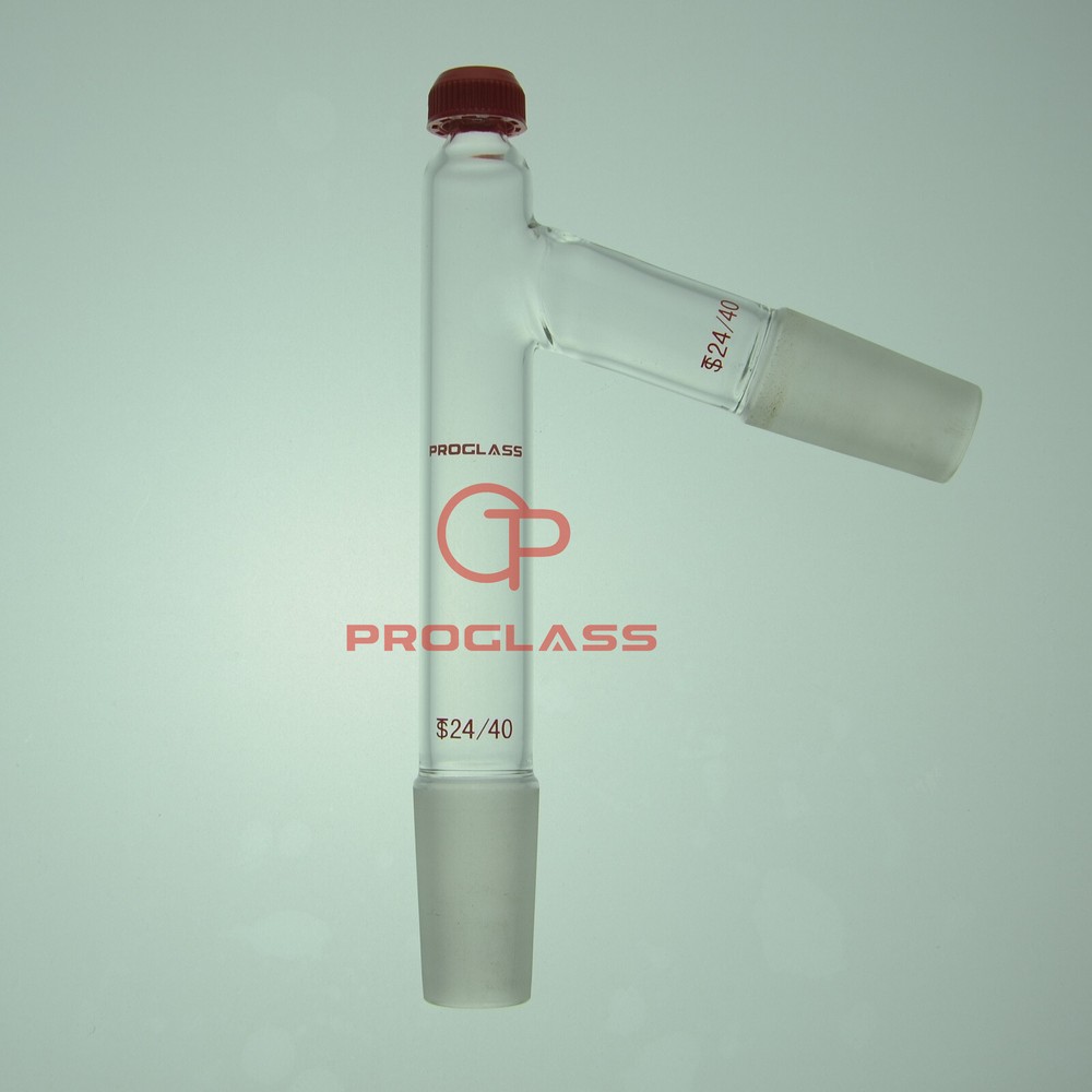 Lab Glass 75° Distillation adapter With Thermometer Screw